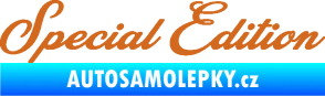 Samolepka Special edition 003 nápis oříšková