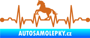 Samolepka Srdeční tep 010 levá  koník oříšková