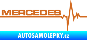 Samolepka Srdeční tep 035 levá mercedes oříšková
