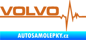 Samolepka Srdeční tep 037 levá Volvo oříšková