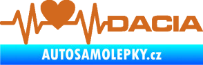 Samolepka Srdeční tep 045 pravá Dacia oříšková