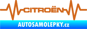 Samolepka Srdeční tep 057 Citroen oříšková