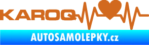 Samolepka Srdeční tep 068 levá Karoq oříšková