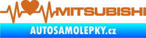 Samolepka Srdeční tep 082 pravá Mitsubishi oříšková