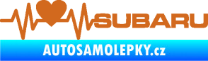 Samolepka Srdeční tep 086 pravá Subaru oříšková