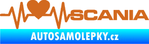Samolepka Srdeční tep 090 pravá Scania oříšková