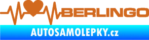 Samolepka Srdeční tep 092 pravá Berlingo Citroen oříšková