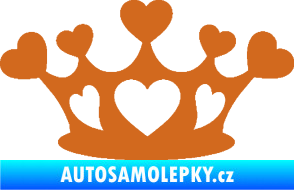 Samolepka Srdíčka korunka oříšková
