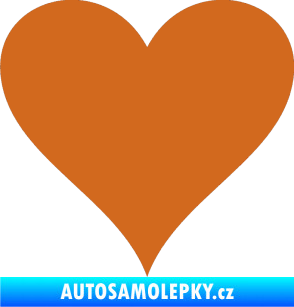 Samolepka Srdíčko 001 oříšková