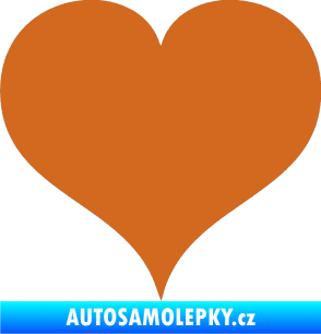 Samolepka Srdíčko 003 oříšková