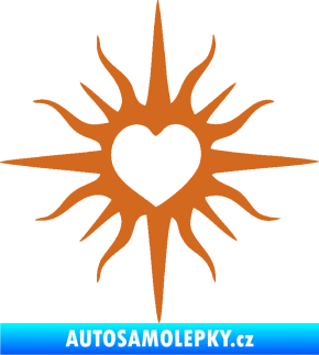 Samolepka Srdíčko 006 oříšková