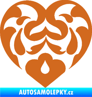 Samolepka Srdíčko 007 oříšková