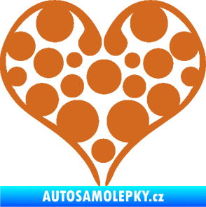 Samolepka Srdíčko 008 oříšková