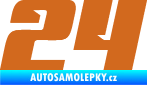 Samolepka Startovní číslo 24 typ 6 oříšková