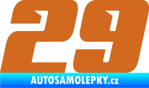 Samolepka Startovní číslo 29 typ 6 oříšková