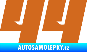 Samolepka Startovní číslo 44 typ 6 oříšková
