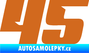 Samolepka Startovní číslo 45 typ 6 oříšková