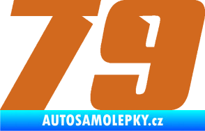 Samolepka Startovní číslo 79 typ 6 oříšková
