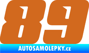 Samolepka Startovní číslo 89 typ 6 oříšková