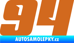 Samolepka Startovní číslo 94 typ 6 oříšková