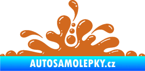 Samolepka Stékající skvrna 003 levá kaňka oříšková