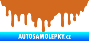 Samolepka Stékající skvrna 007 levá oříšková