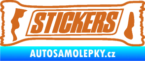 Samolepka Stickers nápis oříšková