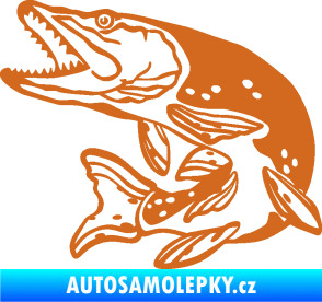 Samolepka Štika 002 levá oříšková