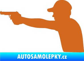 Samolepka Střelec silueta 001 levá oříšková