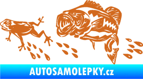 Samolepka Sumec 005 pravá se žábou oříšková