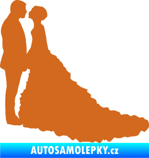 Samolepka Svatba 002 levá oříšková