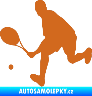 Samolepka Tenista 007 levá oříšková