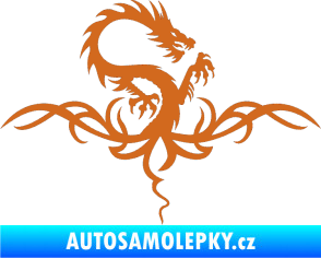 Samolepka Tetování 114 drak oříšková