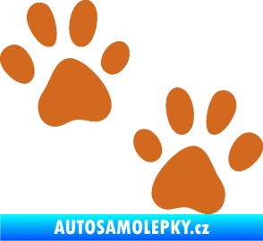 Samolepka Tlapky 011 oříšková