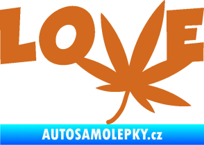 Samolepka Travka 005 love oříšková