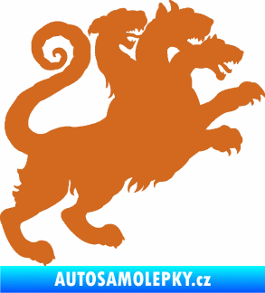 Samolepka Trojhlavý pes kerberos 002 pravá oříšková