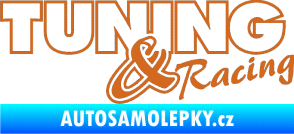 Samolepka Tuning racing obrys oříšková