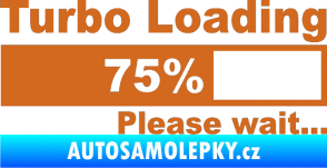 Samolepka Turbo loading oříšková