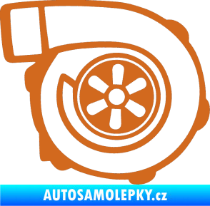 Samolepka Turbo silueta 001  pravá oříšková