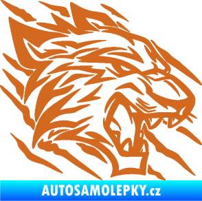 Samolepka Tygr 012 pravá drápance oříšková