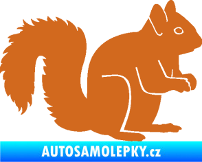 Samolepka Veverka 001 pravá oříšková