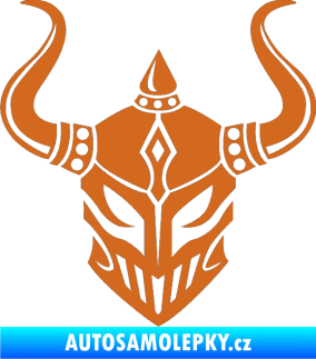 Samolepka Vikingská helma oříšková
