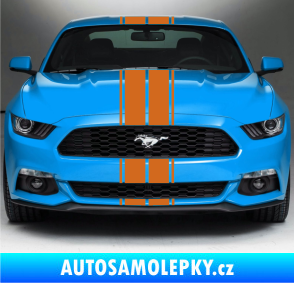 Samolepka Viper pruhy dvojité  1,5 cm + 11 cm + 11 cm + 1,5 cm oříšková