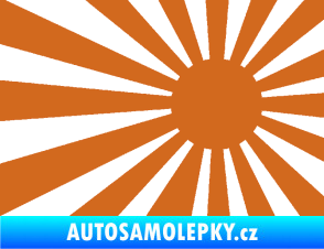 Samolepka Vlajka Japonsko 002 pravá JDM oříšková