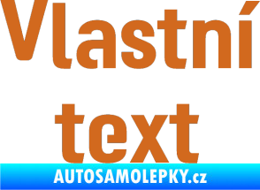 Samolepka Vlastní text - Moto GP oříšková