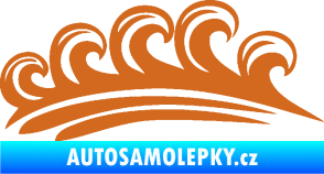 Samolepka Vlny 001 pravá moře oříšková