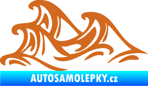 Samolepka Vlny 005 levá moře oříšková