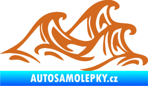 Samolepka Vlny 005 pravá moře oříšková