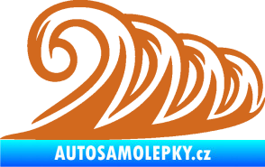 Samolepka Vlny 006 pravá moře oříšková