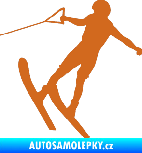 Samolepka Vodní lyže 001 levá oříšková